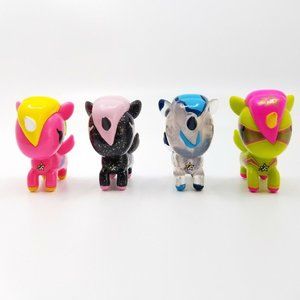 Just Play Tokidoki Unicorn Vinyl Mini Action Figure Lot of 4 Zephyra Lightning